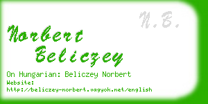 norbert beliczey business card